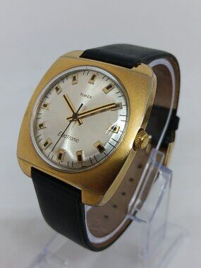 VINTAGE 1973 Timex Electric M50 Men’s 36mm x 40mm Gold Tone Watch